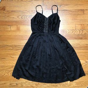 Black Gothic Lolita Spaghetti Strap Beaded Vintage Summer Dress XS